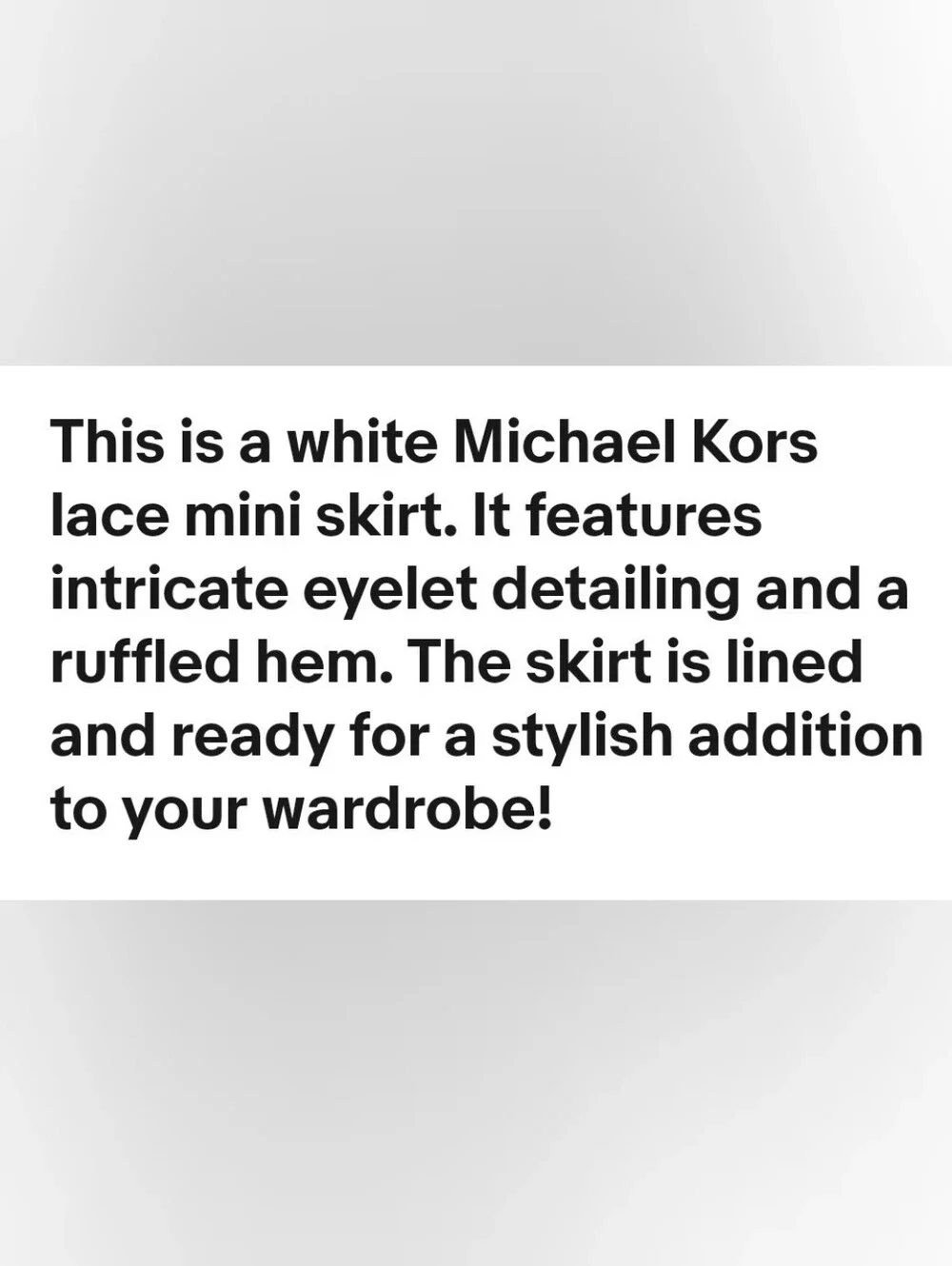 MK- Lace Skirt. Sz. 6.